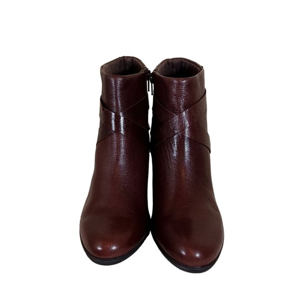 Born of Concept Size 10M Leather Brown Zipper Women's Booties - Picture 5 of 6